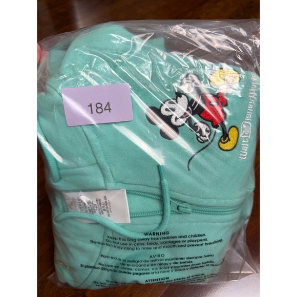 Disney Mickey Mouse Aqua Blue Zip Up Hoodie Adult Small Walt Disney - Picture 8 of 8